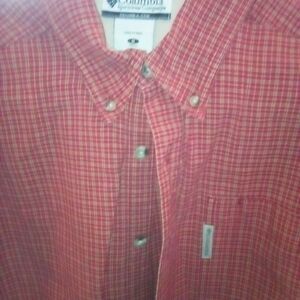 Columbia Men's Red Plaid Casual Shirt